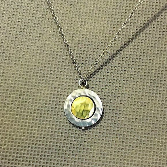 Silpada Silver Gold Two Tone Two-Sided Convertible 4-Way Pendant Necklace N3432 - Picture 9 of 15